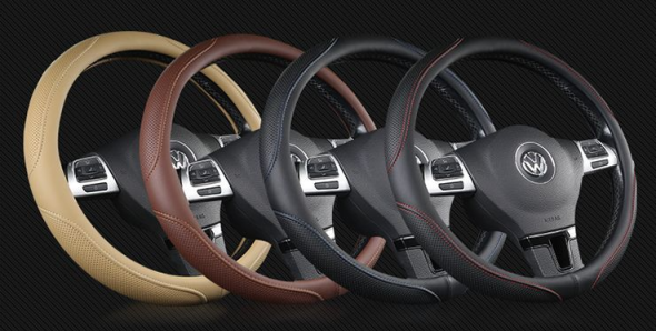 Leather steering wheel covers