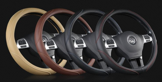 Leather steering wheel covers